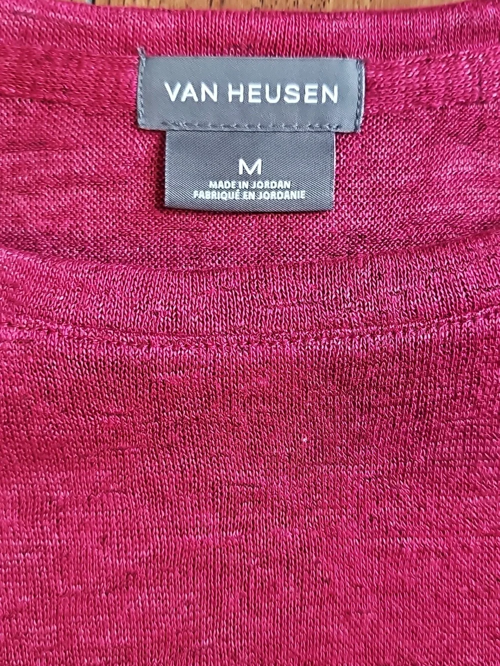 Van Heusen Raspberry Layered Ruffle Hem Top - Picture 2 of 5